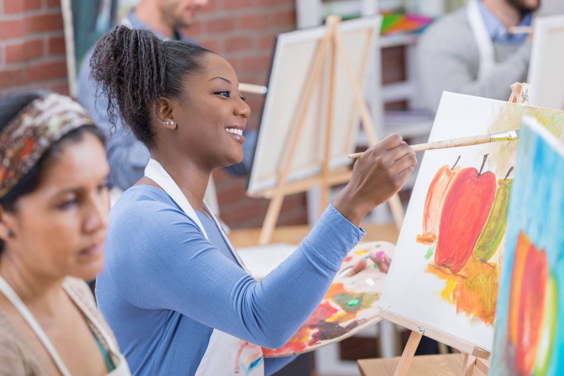 Acrylic painting class for absolute beginners - artsy Blossom