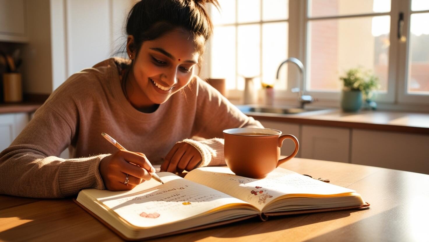lady using a creative journaling2