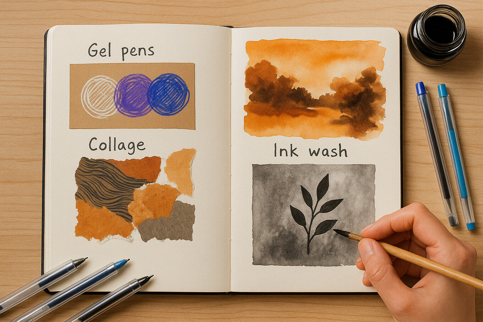 mixed media sketchbook