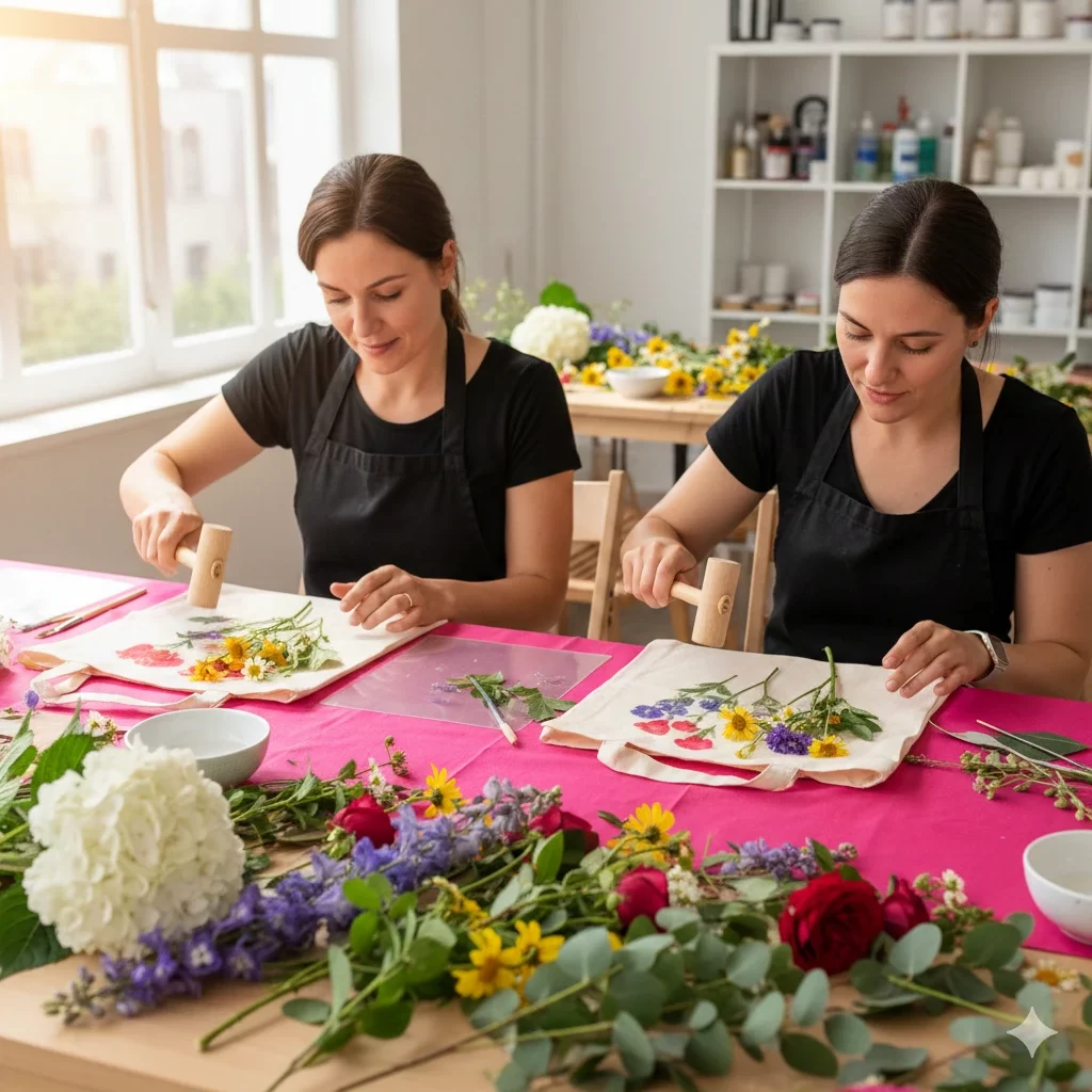 flower pounding art class in halifax