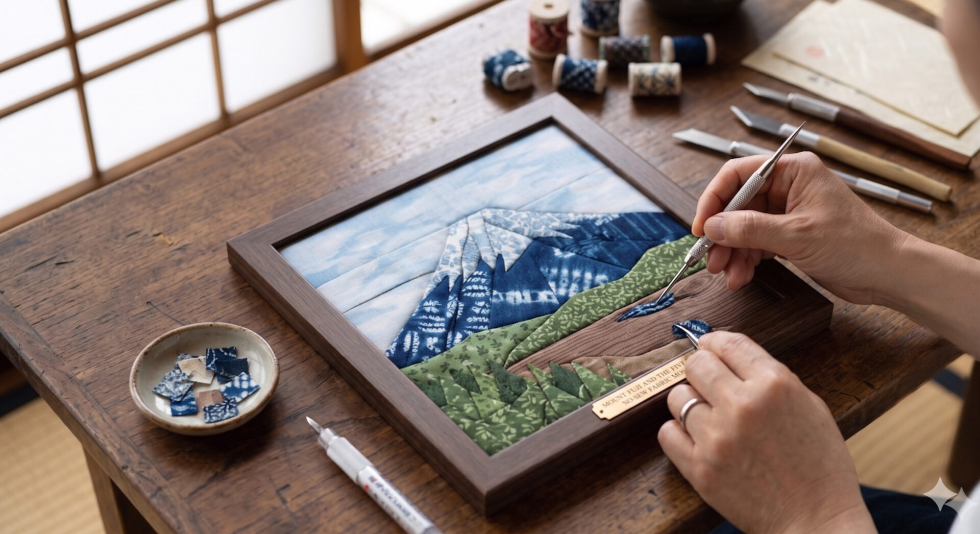 Japanese Kinusaiga: Painting with Fabric Art Class